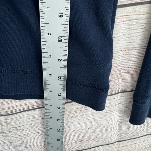 Lauren Ralph Lauren Shirt Womens XL Navy Blue Faux Suede Patches Shoulder Zip - Picture 10 of 10